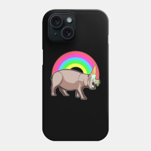 Hippo Unicorn Rhino ice rainbow gift Phone Case