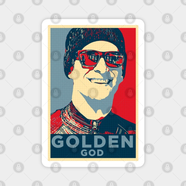 Golden God Hope Magnet by Shit Post Hero