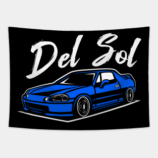 JDM Blue Del Sol Legend Vintage Style Tapestry