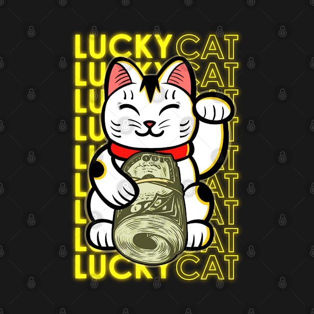 Lucky Cat by Artthree Studio