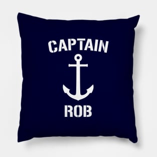 Nautical Captain Rob Personalized Boat Anchor Pillow
