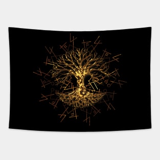 Yggdrasil World Ash Tree Of Life Pagan Tapestry