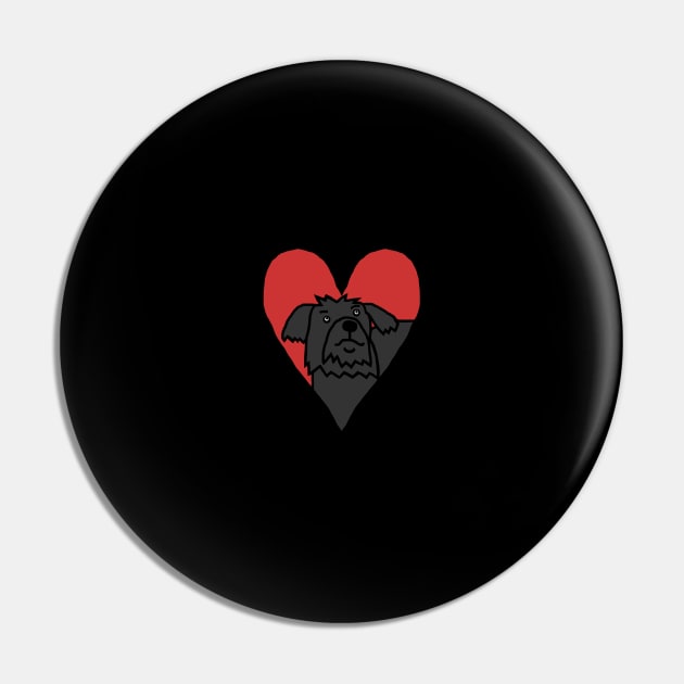 My Small Valentine Dog Pin by ellenhenryart