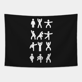 Sports Stickman Tapestry