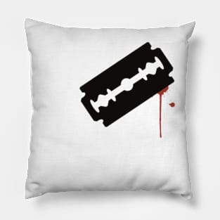 Razor blade blood drop (small) Pillow