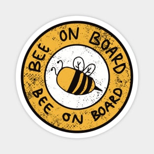 Bee On Board Funny Car Bumper A-10 Magnet