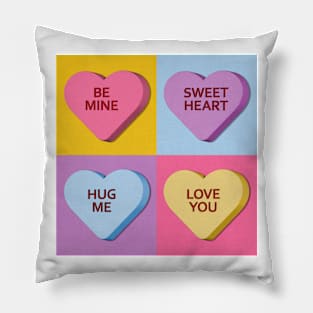 Valentine Candy Hearts Nice Pillow