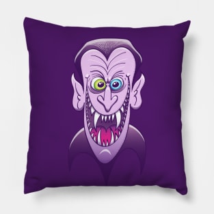 Evil Dracula laughing maliciously Pillow