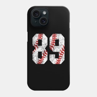 Vintage #89 Baseball Laces Baseball Mom Jersey Love Baseball Phone Case