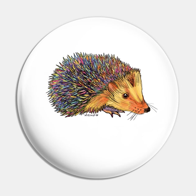 Rainbow Hedgehog Pin by mernstw