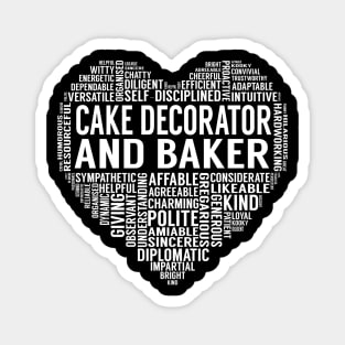Cake Decorator And Baker Heart Magnet