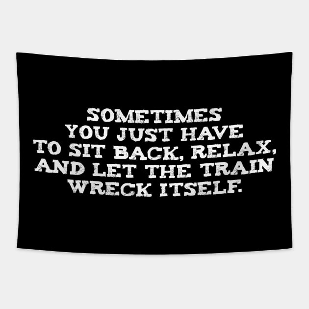 Let The Train Wreck Itself Tapestry by Stacks