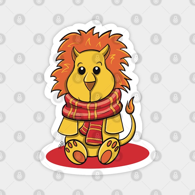 Cute Lion Magnet by AlstonArt