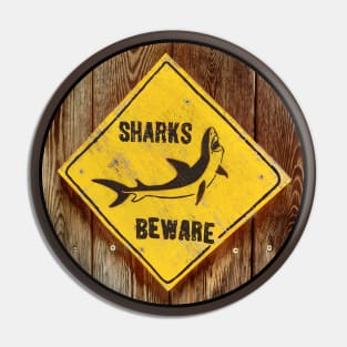 Sharks Beware Pin