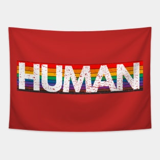 HUMAN LGBT Flag Gay Pride Month Transgender Rainbow Lesbian Tapestry