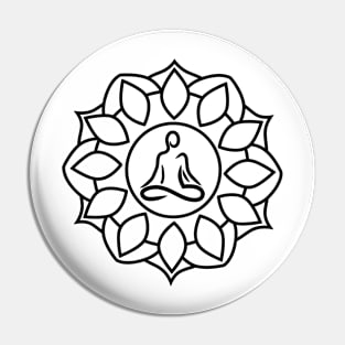 Yoga Mandala Black Pin