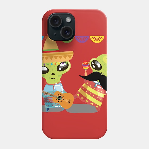 Alien Fiesta Phone Case by 4Craig