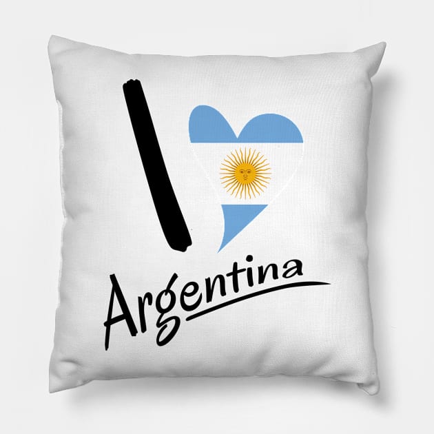 I love argentina Pillow by Nana On Here