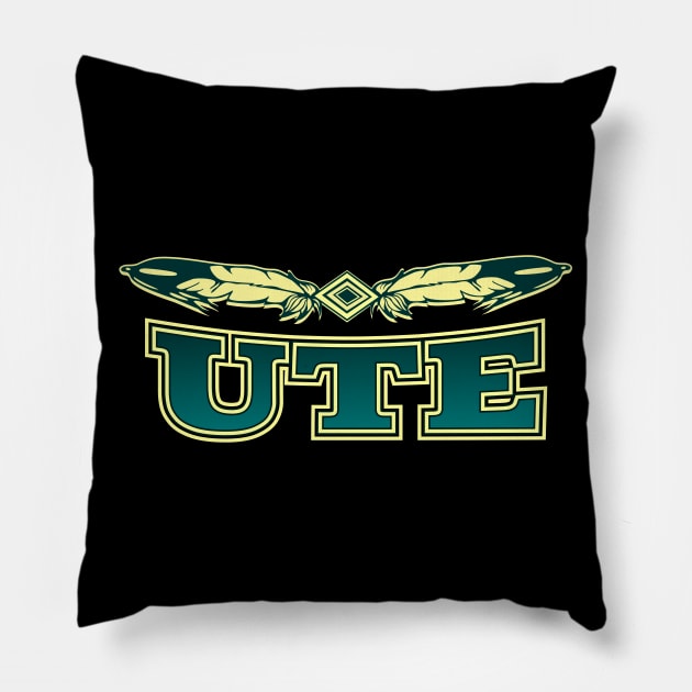 Ute Tribe Pillow by MagicEyeOnly