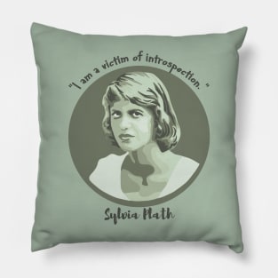 Sylvia Plath Portrait and Quote Pillow