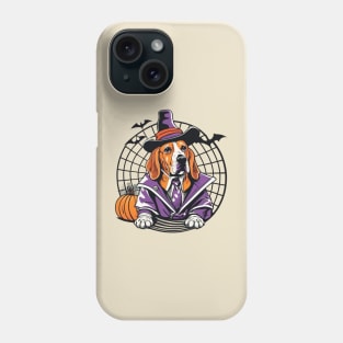 basset hound pumpkin Phone Case