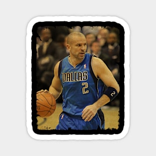 Jason Kidd - Vintage Design Of Basketball Magnet