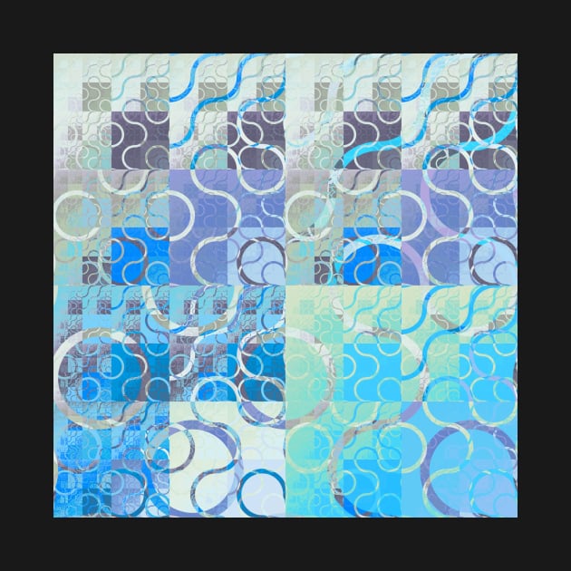 Blue fractal mosaic by krinichnaya