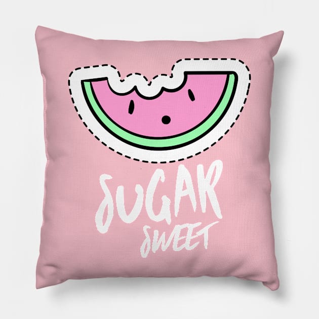 Watermelon Sugar Sweet Pillow by Sugarpink Bubblegum Designs