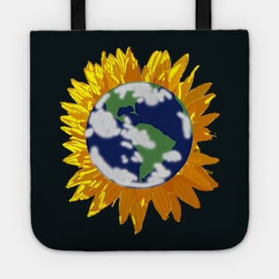 Sunflower Earth Abstract Hybrid Tote