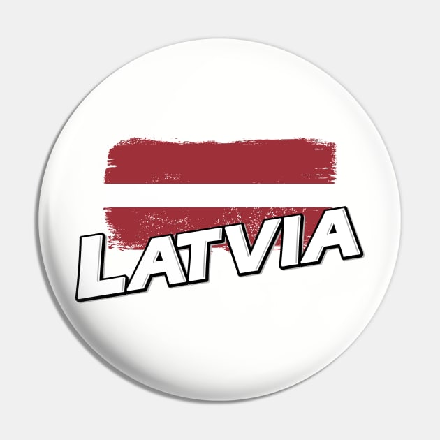 Latvia flag Pin by PVVD