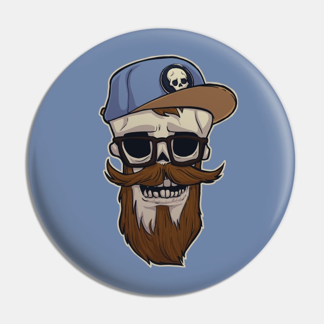 Hipster Skull Pin by MBGraphiX