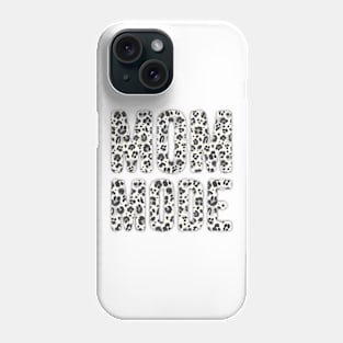 Mom Mode, White Leopard Print © GraphicLoveShop Phone Case