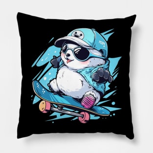 panda skater Pillow