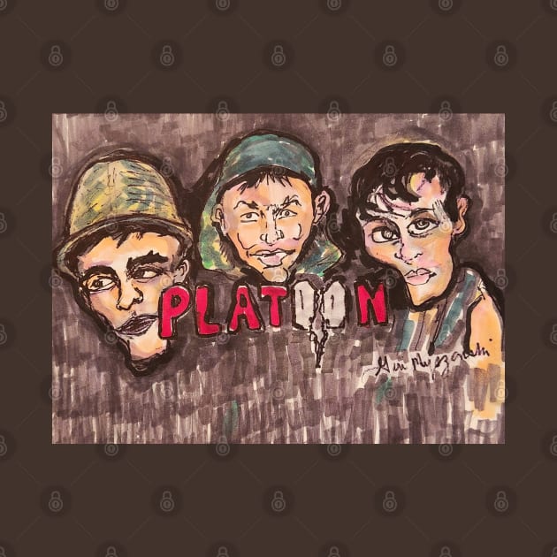 Platoon Johnny Depp Charlie Sheen Tom Berenger by TheArtQueenOfMichigan 