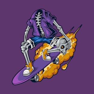 Skull Skate Skeleton T-Shirt