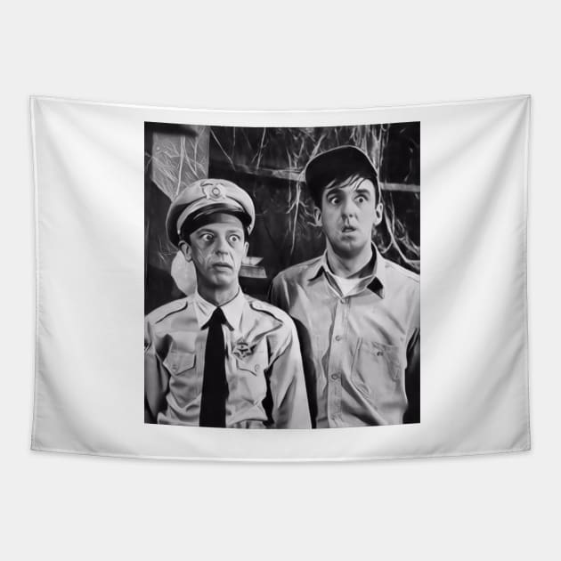 Barney and Gomer Tapestry by davidbstudios