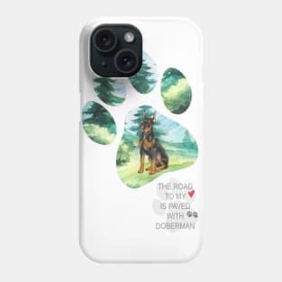 Pawprint Doberman Phone Case