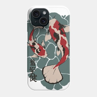 Classic Red Lotus Flower Koi Phone Case