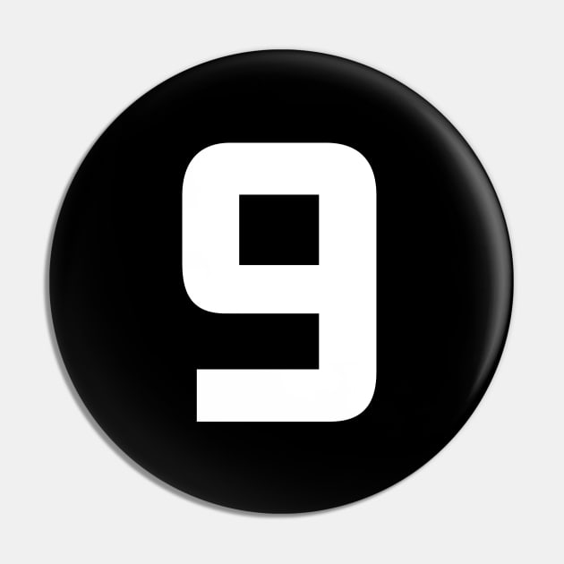 Number Nine - 9 - Any Color - Team Sports Numbered Uniform Jersey - Birthday Gift Pin by Modern Evolution