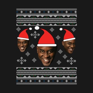 Christmas Ainsley Harriot Face Knit Pattern T-Shirt