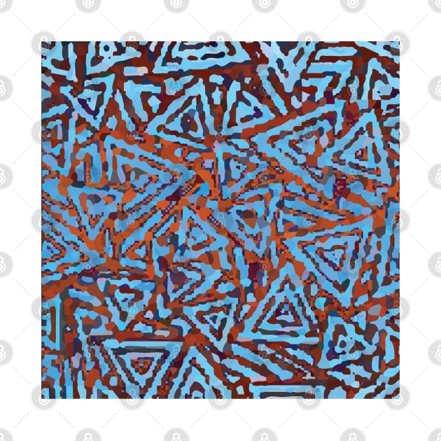 Blue & Copper Batik Print by PSCSCo