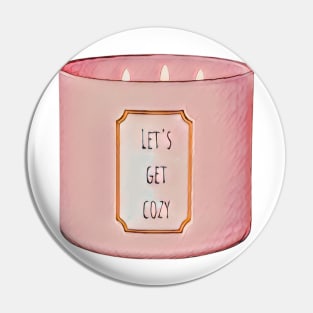 Let's get cozy candle Pin