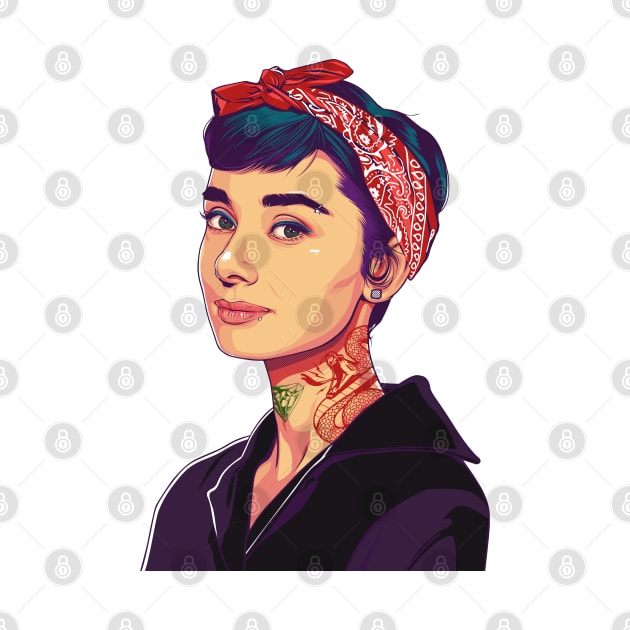 Audrey Hepburn by bikonatics