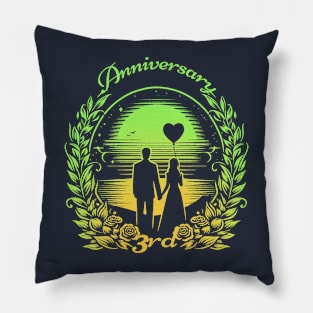 3rd Anniversary Pillow