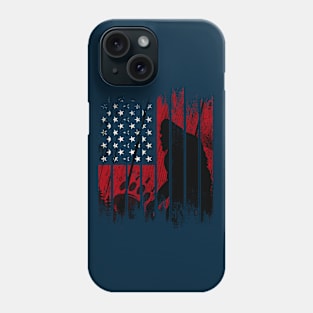 bigfoot american flag Phone Case