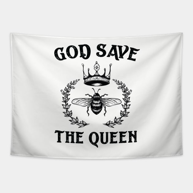 God Save The Queen Bee Tapestry by Eugenex