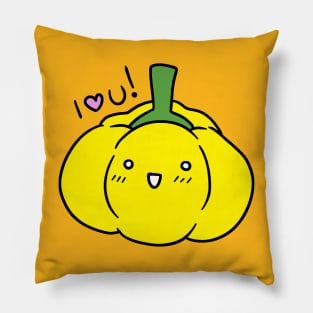 I Love You - Yellow Bell Pepper Pillow