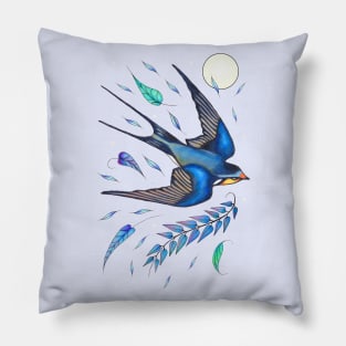 Swallow in the Sky Pillow