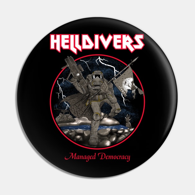 Heavy Metal Helldivers 2 Pin by technofaze