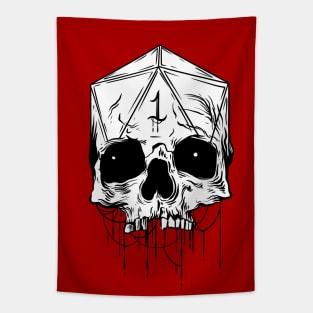 Nat 1 D20 Skull Art Tapestry